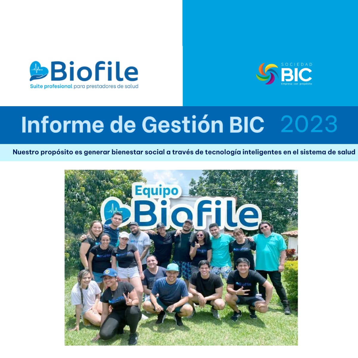 Imagen del informe de gestión BIC 2023 de Biofile